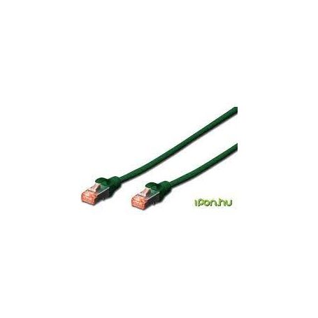 CAT 6 S-FTP patch cable, Cu, LSZH AWG 27/7, length 0.5 m, color green