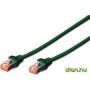 CAT 6 S-FTP patch cable, Cu, LSZH AWG 27/7, length 0.5 m, color green