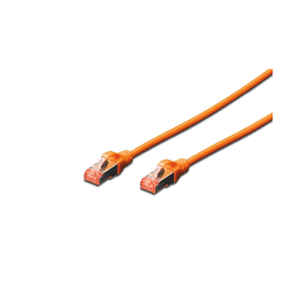 CAT 6 S-FTP patch cable, Cu, LSZH AWG 27/7, length 0.5 m, color orange