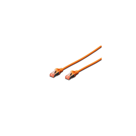 CAT 6 S-FTP patch cable, Cu, LSZH AWG 27/7, length 0.5 m, color orange