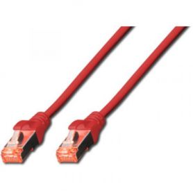 CAT 6 S-FTP patch cable, Cu, LSZH AWG 27/7, length 0.5 m, color red