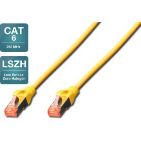 CAT 6 S-FTP patch cable, Cu, LSZH AWG 27/7, length 0.5 m, color yellow