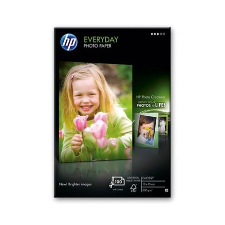 HP Everyday Glossy Photo Paper-100 sht/A4/210 x 297 mm - Q2510A