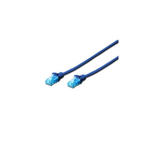 CAT 5e U-UTP patch cable, PVC AWG 26/7, length 5 m, color blue