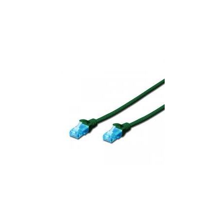 CAT 5e U-UTP patch cable, PVC AWG 26/7, length 5 m, color green