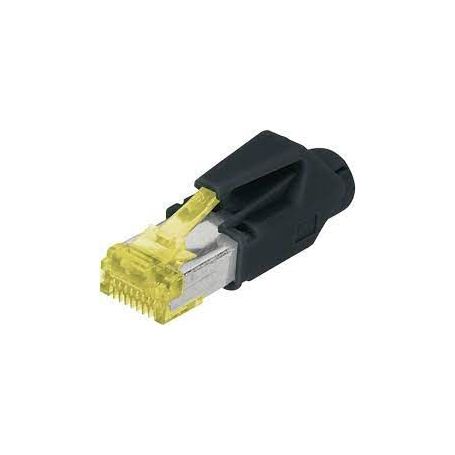 CAT 6A modular RJ45 Plug, Hirose TM31 8P8C, shielded, for round cable, incl. hood