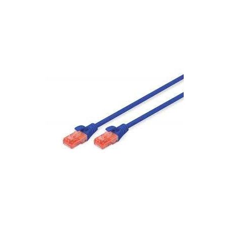 CAT 6 S-FTP patch cable, Cu, LSZH AWG 27/7, length 1 m, color blue