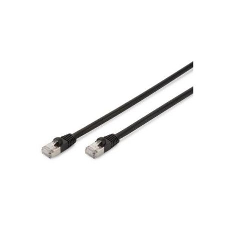 CAT 6 S-FTP patch cable, Cu, LSZH AWG 27/7, length 1 m, color black