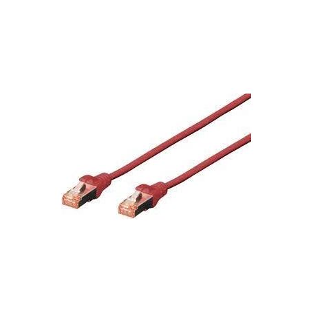 CAT 6 S-FTP patch cable, Cu, LSZH AWG 27/7, length 1 m, color red