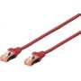 CAT 6 S-FTP patch cable, Cu, LSZH AWG 27/7, length 1 m, color red