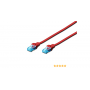 CAT 5e U-UTP patch cable, Cu, PVC AWG 26/7, length 3 m, color red