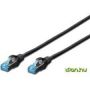 CAT 5e SF-UTP patch cable, Cu, PVC AWG 26/7, length 2 m, color black