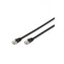 CAT 6 S-FTP outdoor patch cable, Cu, PE AWG 27/7, length 1 m, black sheath color