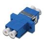 FO coupler, duplex, LC to LC, SM, color blue ceramic sleeve, polymer housing, incl. screws Singlemode