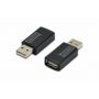 DIGITUS USB Charging Adapter USB A Male / USB A Female, black