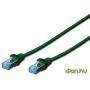 CAT 5e SF-UTP patch cable, Cu, PVC AWG 26/7, length 3 m, color green