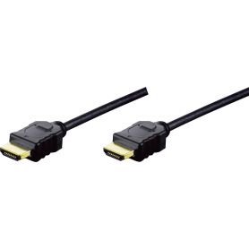 HDMI Standard connection cable, type A M/M, 2.0m, w/Ethernet, Full HD, gold, bl