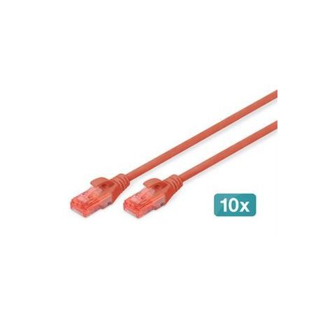 PATCH CORD CAT6 RED UTP 3.0m DIGITUS DK-1617-030/R