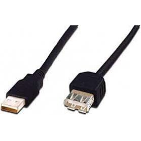 USB 2.0 extension cable, type A M/F, 3.0m, USB 2.0 conform, bl