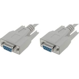 Datatransfer connection cable, D-Sub9 F/F, 2.0m, serial, molded, be