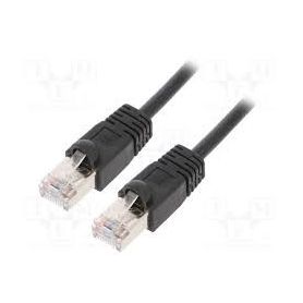 CAT 6 S-FTP outdoor patch cable, Cu, PE AWG 27/7, length 2 m, black sheath color