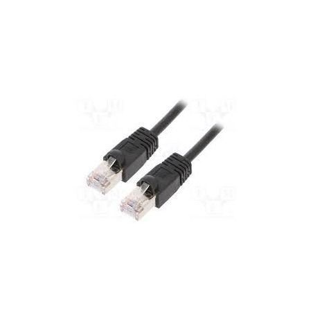 CAT 6 S-FTP outdoor patch cable, Cu, PE AWG 27/7, length 2 m, black sheath color