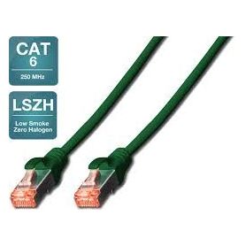 CAT 6 S-FTP patch cable, Cu, LSZH AWG 27/7, length 2 m, color green