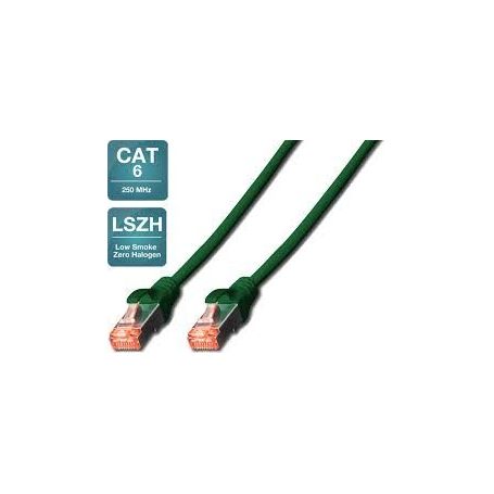 CAT 6 S-FTP patch cable, Cu, LSZH AWG 27/7, length 2 m, color green