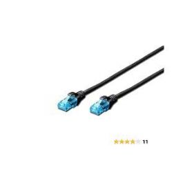 CAT 5e U-UTP patch cable, PVC AWG 26/7, length 10 m, color black