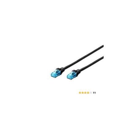 CAT 5e U-UTP patch cable, PVC AWG 26/7, length 10 m, color black