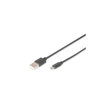 USB 2.0 connection cable, type A - micro B M/M, 1.8m, USB 2.0 compatible, bl