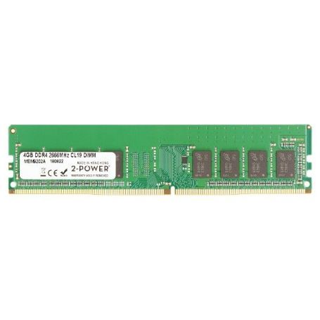 Memory DIMM 2-Power  - 4GB DDR4 2666MHz CL19 DIMM 2P-KVR26N19S6/4