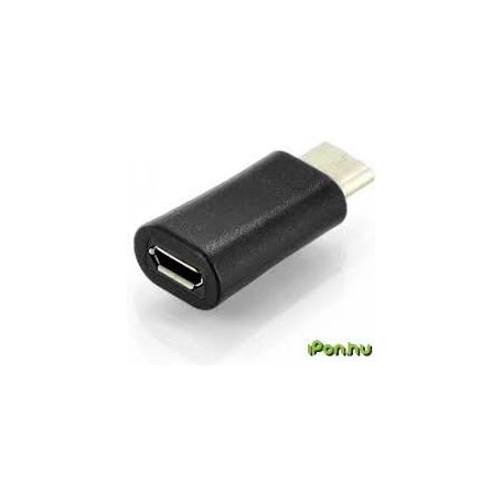 USB Type-C adapter, type C to micro B M/F, 3A, 480MB, 2.0 Version, bl