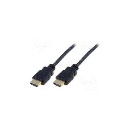 HDMI Standard connection cable, type A M/M, 3.0m, w/Ethernet, Full HD, gold, bl