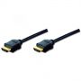 HDMI High Speed connection cable, type A M/M, 2.0m, w/Ethernet, Ultra HD 60p, gold, bl