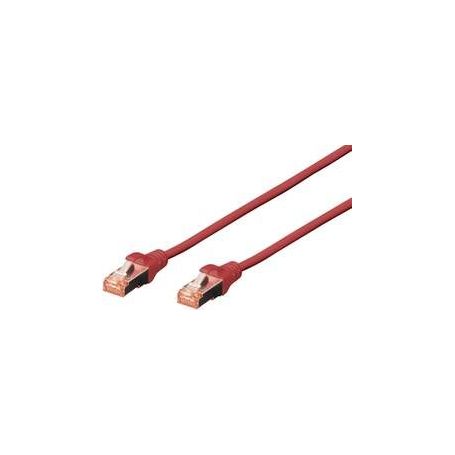 CAT 6 S-FTP patch cable, Cu, LSZH AWG 27/7, length 3 m, color red