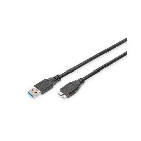 USB 3.0 connection cable, type A - micro B M/M, 1.0m, USB 3.0 conform, bl