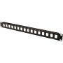 DIGITUS Modular Patch Panel, unshielded 16-port, blank, 1U, rack mount, color black RAL 9005