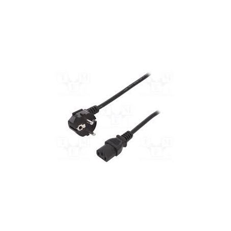 Power Cord, CEE 7/7 (Typ-F) 90ø angled - C13 M/F, 2.5m, H05VV-F3G 1.0qmm, bl