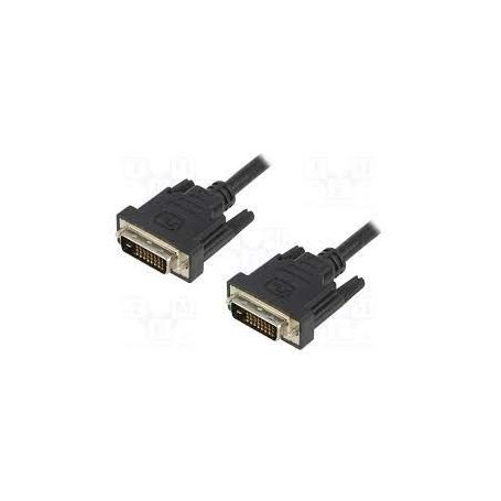 DVI connection cable, DVI(24+1) M/M, 0.5m, DVI-D Dual Link, bl