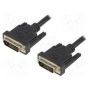 DVI connection cable, DVI(24+1) M/M, 0.5m, DVI-D Dual Link, bl