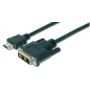 HDMI adapter cable, type A-DVI(18+1) M/M, 2.0m, Full HD, bl