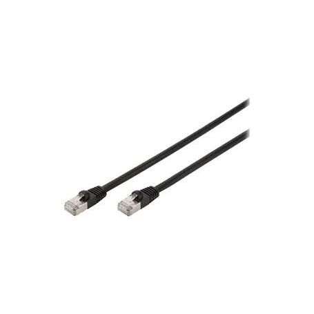 CAT 6 S-FTP outdoor patch cable, Cu, PE AWG 27/7, length 5 m, black sheath color