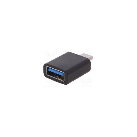 USB Type-C adapter, type C to A M/F, 3A, 5GB, 3.0 Version, bl