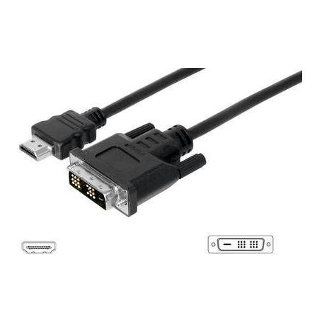 HDMI adapter cable, type A-DVI(18+1) M/M, 3.0m, Full HD, bl