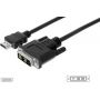 HDMI adapter cable, type A-DVI(18+1) M/M, 3.0m, Full HD, bl