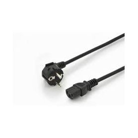 Power Cord, CEE 7/7 (Typ-F) 90ø angled - C13 M/F, 1.8m, H05VV-F3G 0.75qmm, VDE, bl