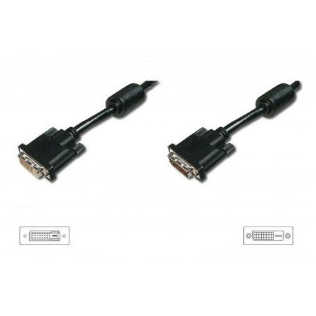 DVI connection cable, DVI(24+1) M/M, 2.0m, DVI-D Dual Link, bl