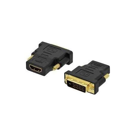 DVI Adapter, DVI(18+1) - HDMI type A M/F, DVI-D single link, Full HD bl, gold