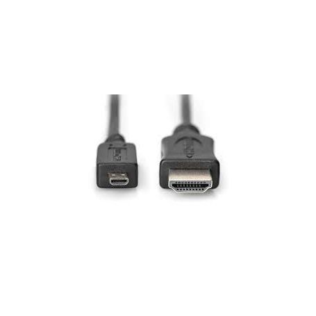 HDMI High Speed connection cable, type D - A M/M, 2.0m, w/Ethernet, Ultra HD 30p, gold, bl